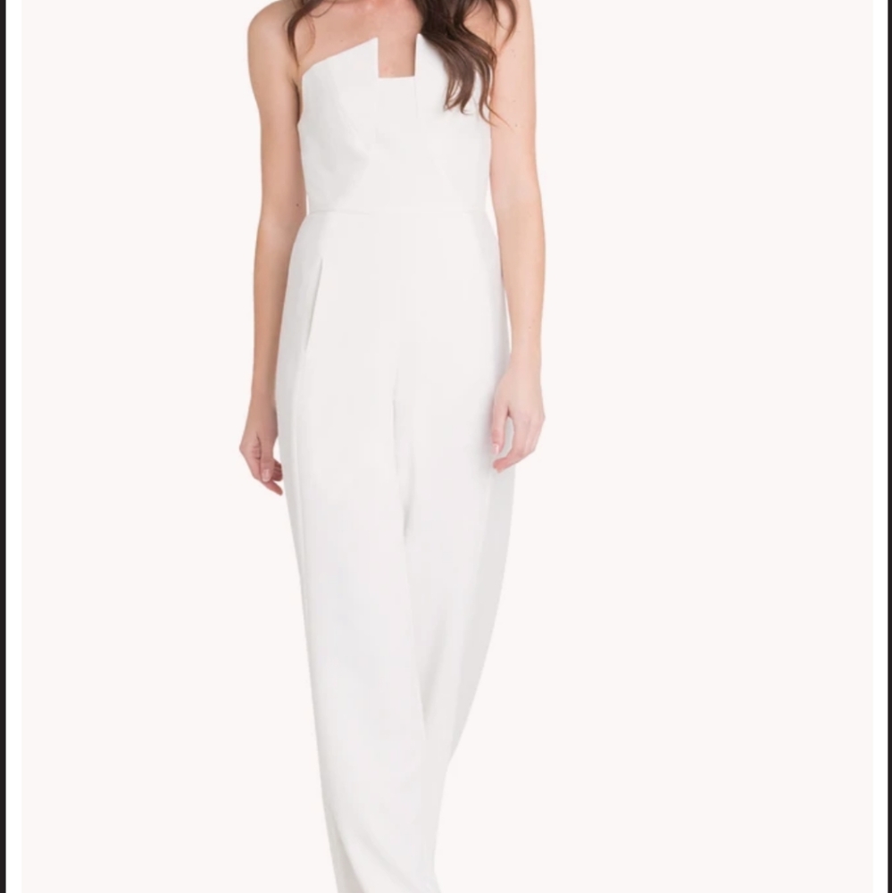 Black Halo White Jumpsuit